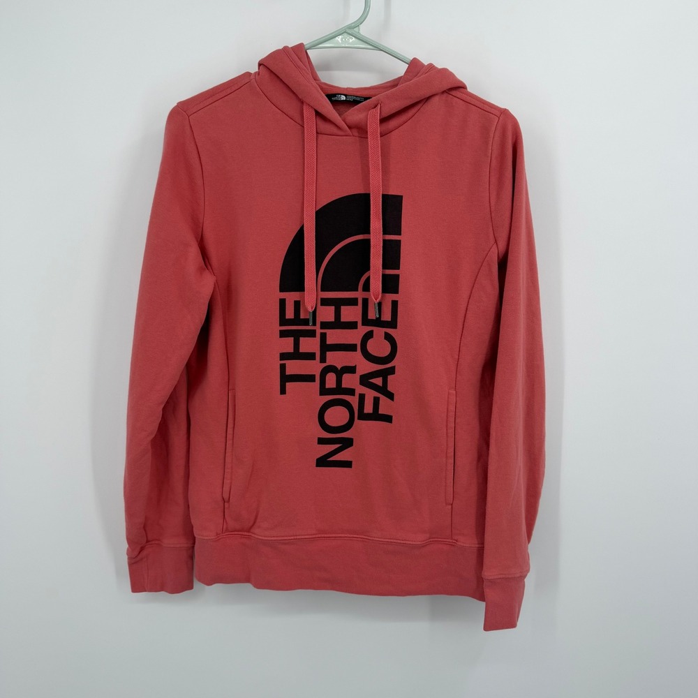 The North Face Womens Half Dome Pullover Hoodie‎ Pink Medium Logo Sweatshirt
